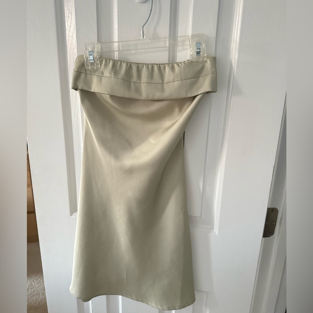 Princess Polly Sage Green Strapless Dress